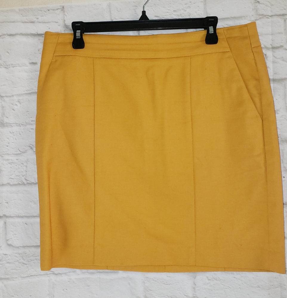 Ann Taylor Yellow Skirt Mustard Size 10